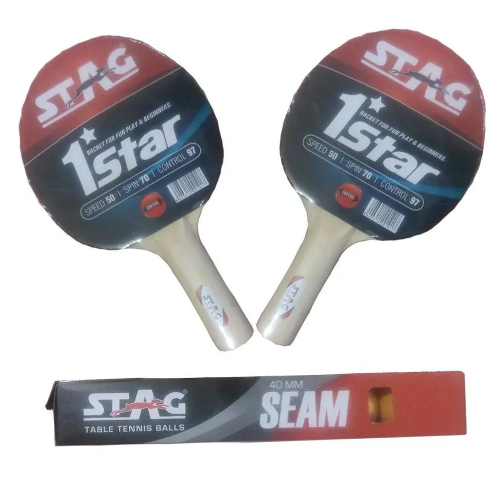 Set Of 2 Stag 1 Star T.T.Bat and T.T.Ball