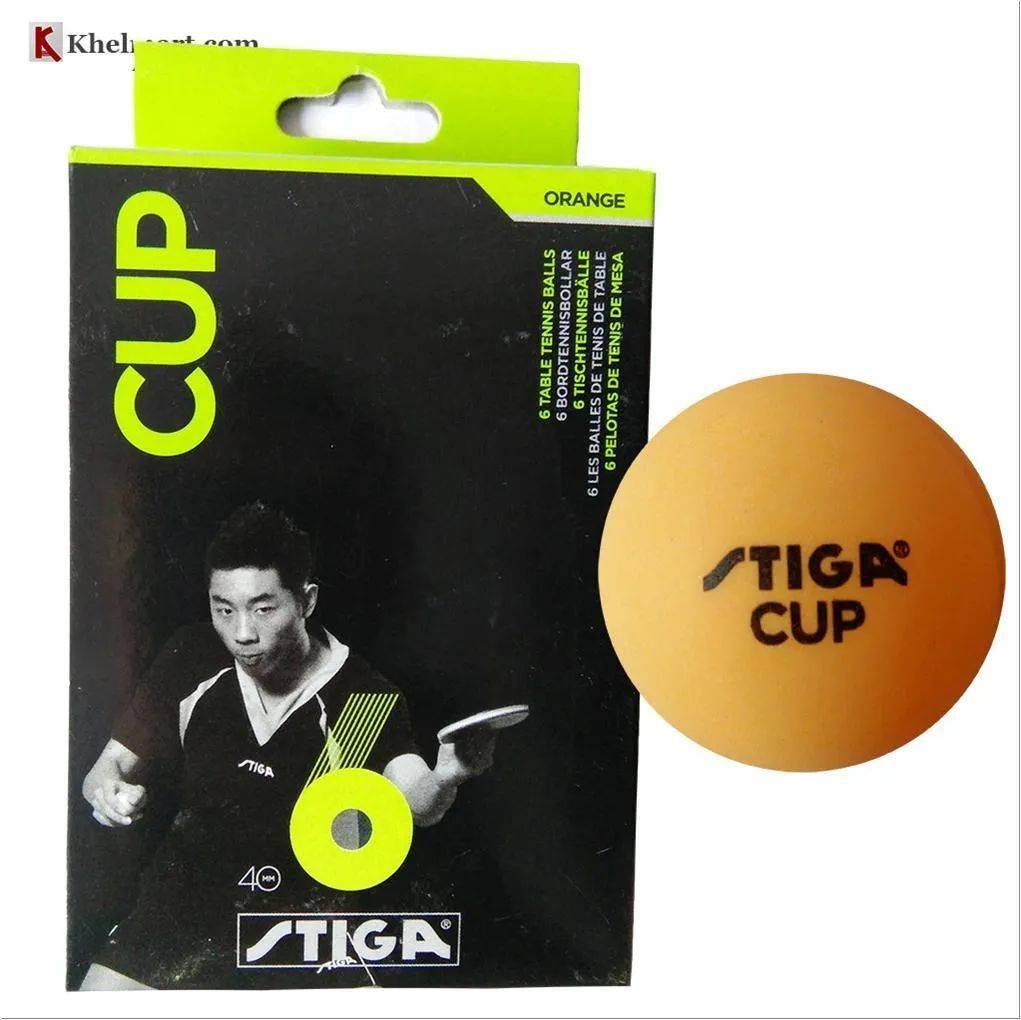 Set of 12 Stiga Cup Table Tennis Ball Orange