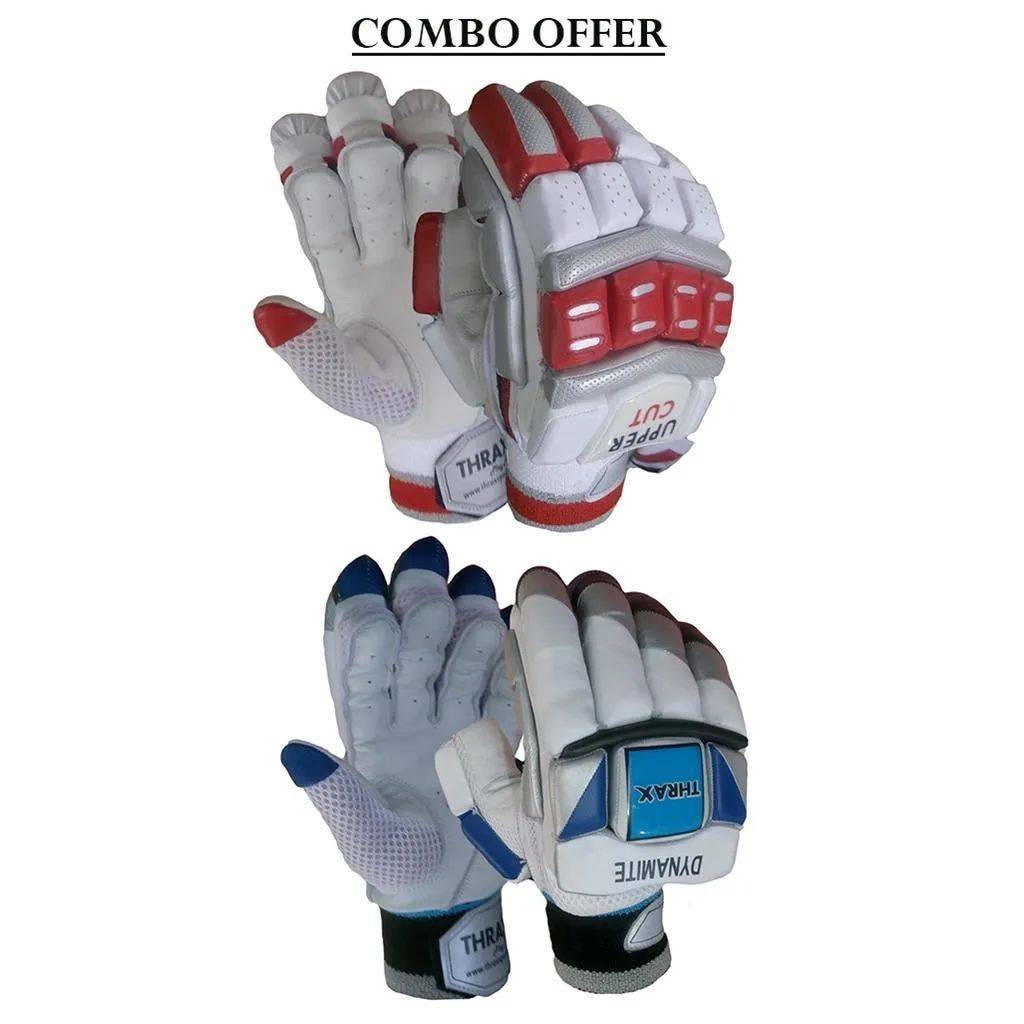 COMBO OFFER Thrax Upper Cut Red and Dynamite Blue Batting Gloves