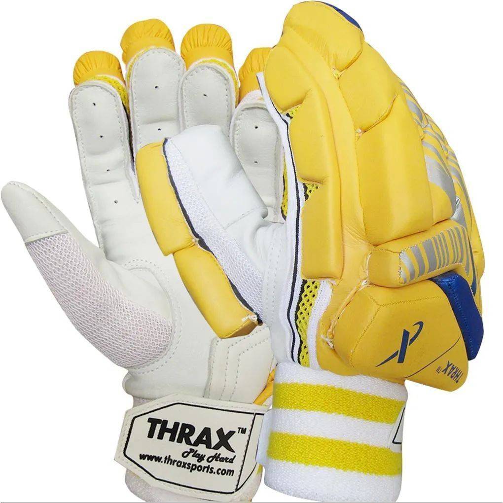 Thrax Platinum Yellow Cricket Batting Gloves