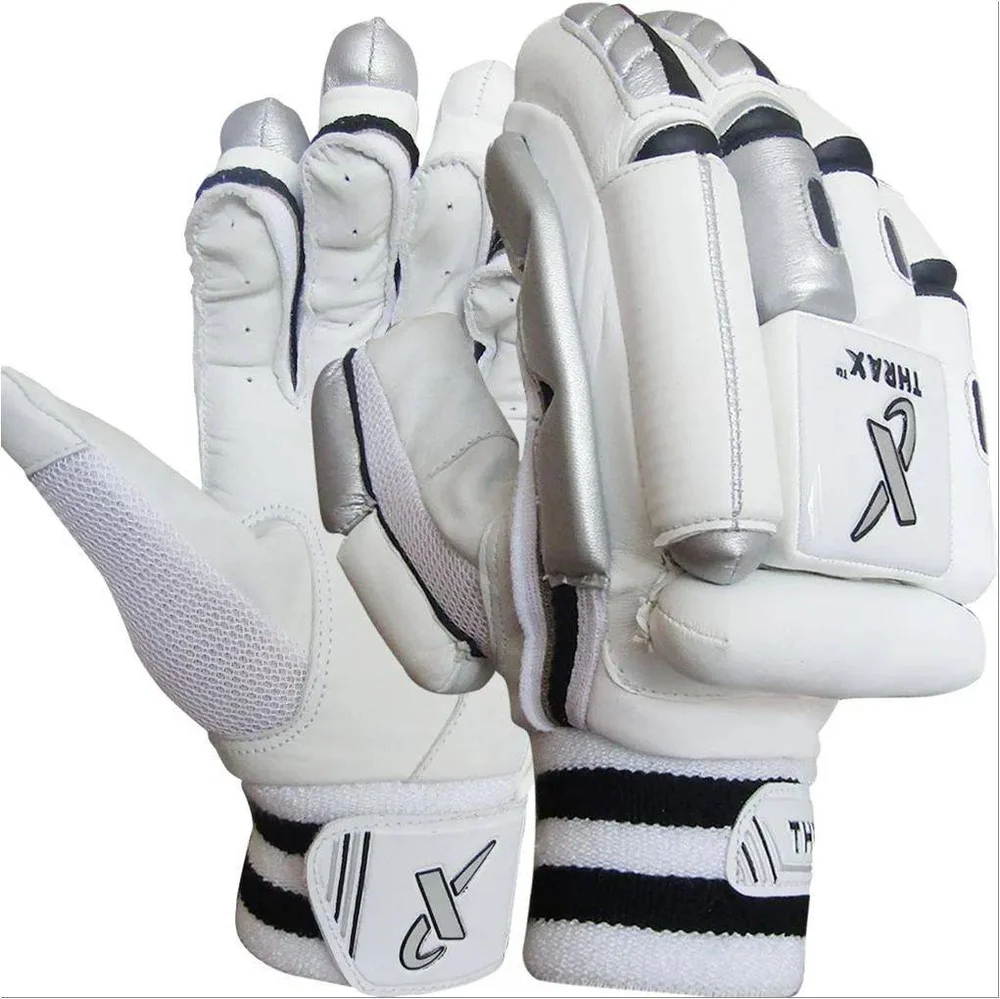 Thrax Player Ultimate Batting Gloves Black White (Mens Size Right-Handed)