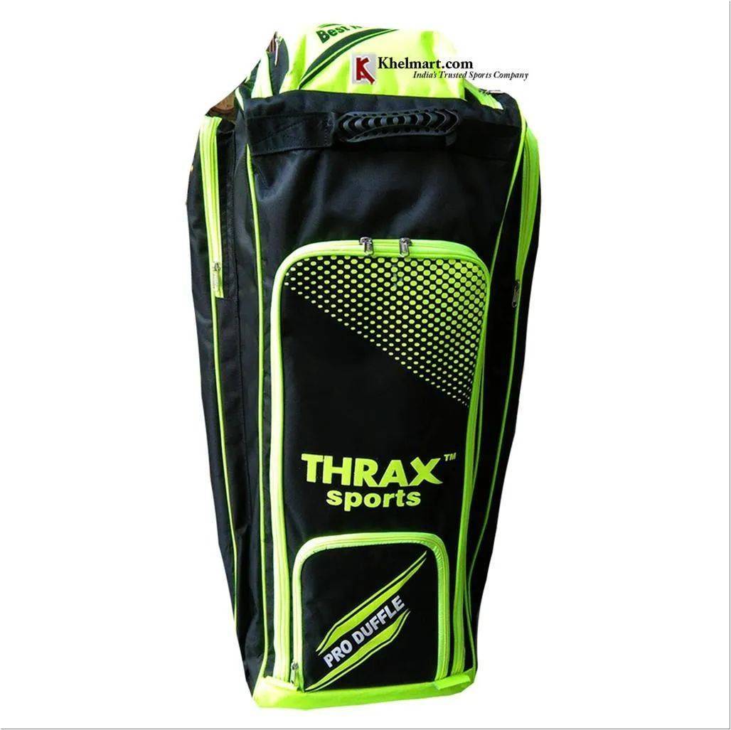 Thrax PRO DUFFLE Cricket Kit Bag Lime and Black