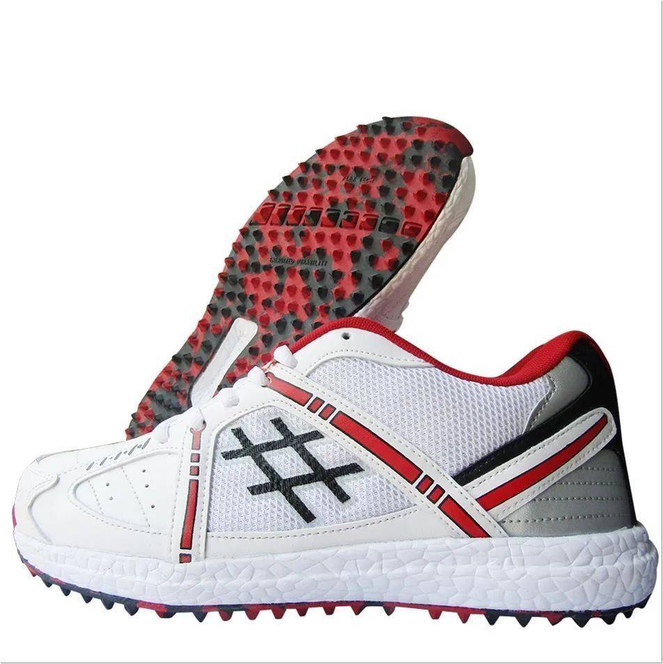 Thrax Cloud 7 Stud Cricket Shoes Red and White