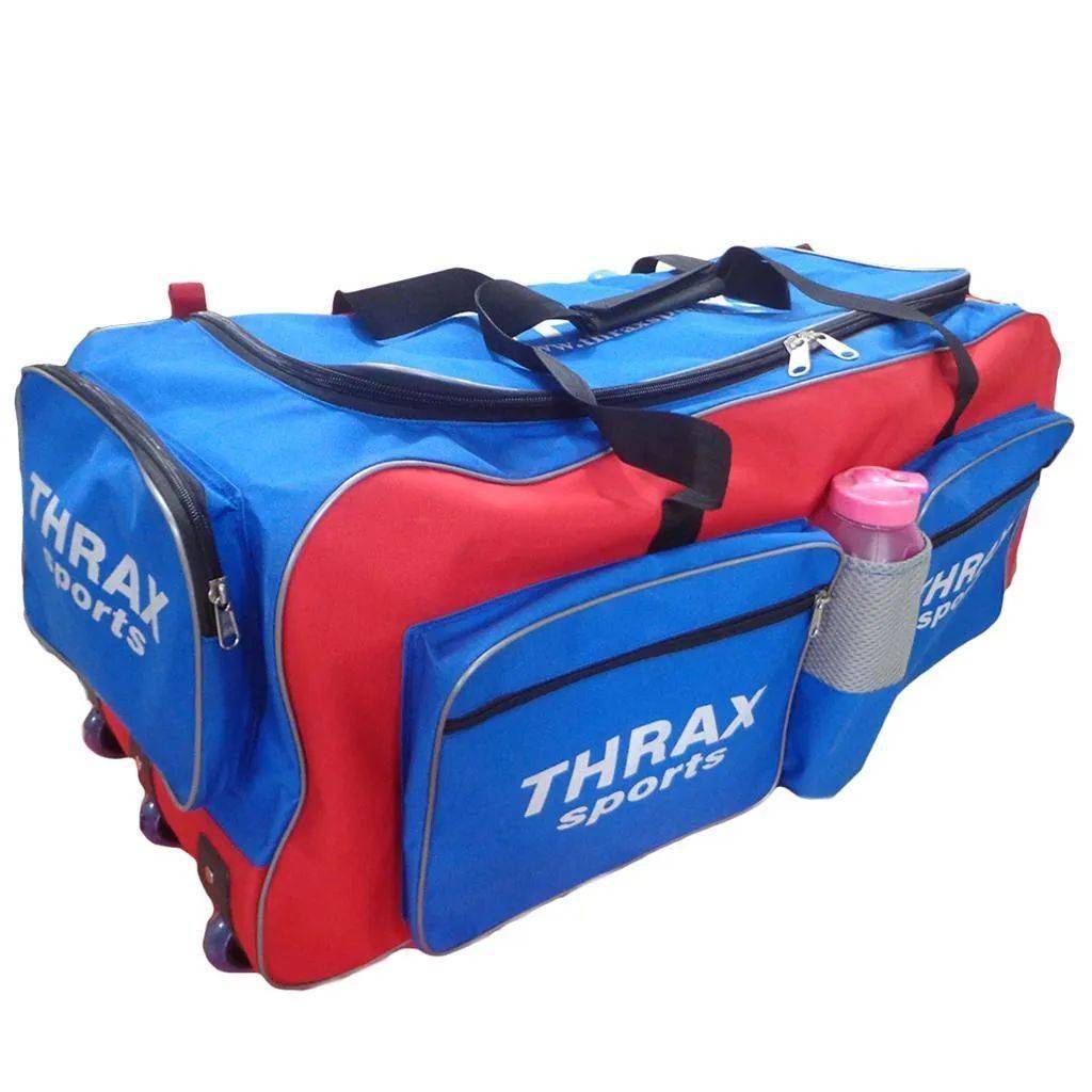 Thrax Duro 11 Wheel Cricket Kit Bag Red and Blue