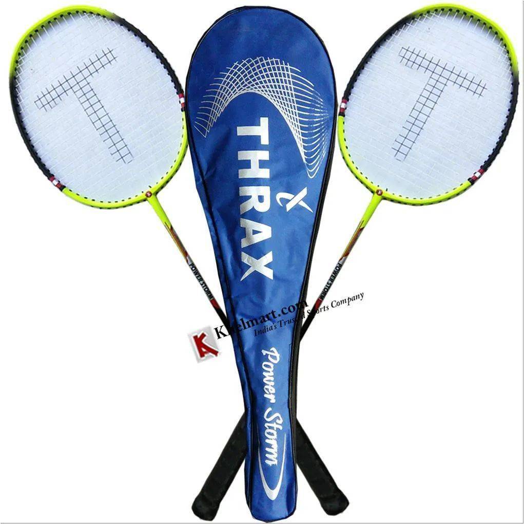 Set Of 2 Thrax Power Storm Badminton Racket