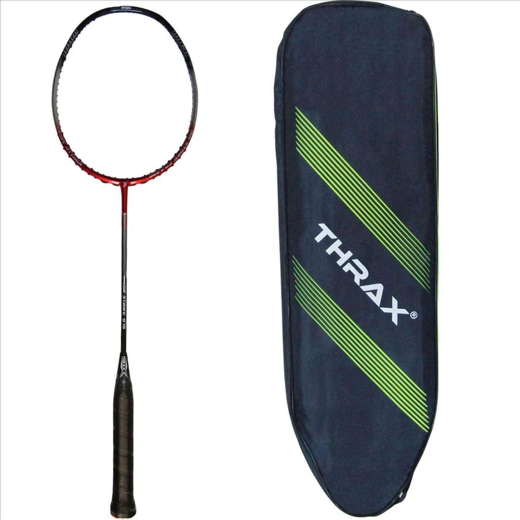 Thrax Air Strike 975 Lite 75 Gms weight 35 Lbs Tension Unstrung Badminton Racket