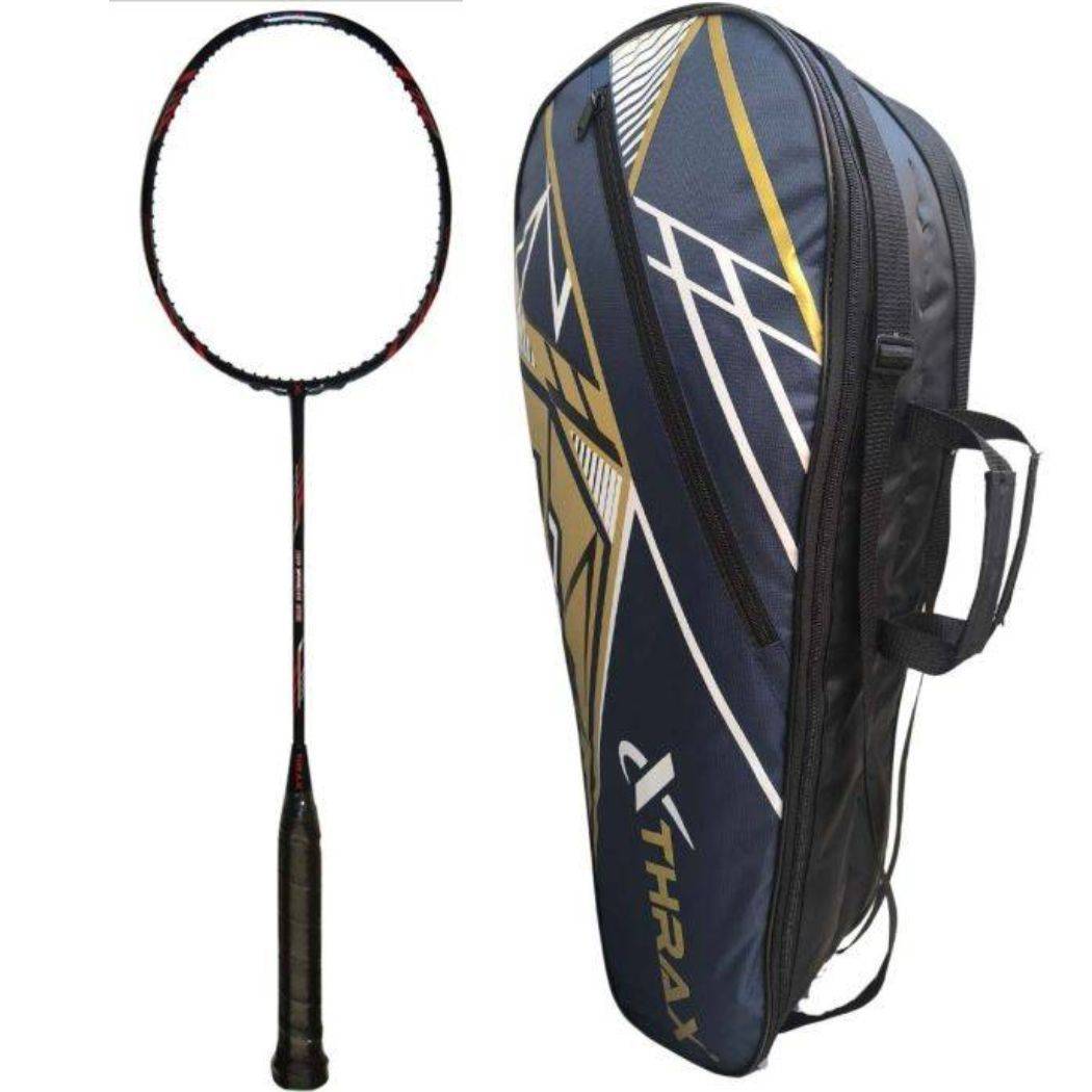 Thrax Air Strike 979 Lite 79 Gms 30 Lbs Unstrung Badminton Racket With Free Thrax XM Series Badminton Kit bags Worth Rs 1400