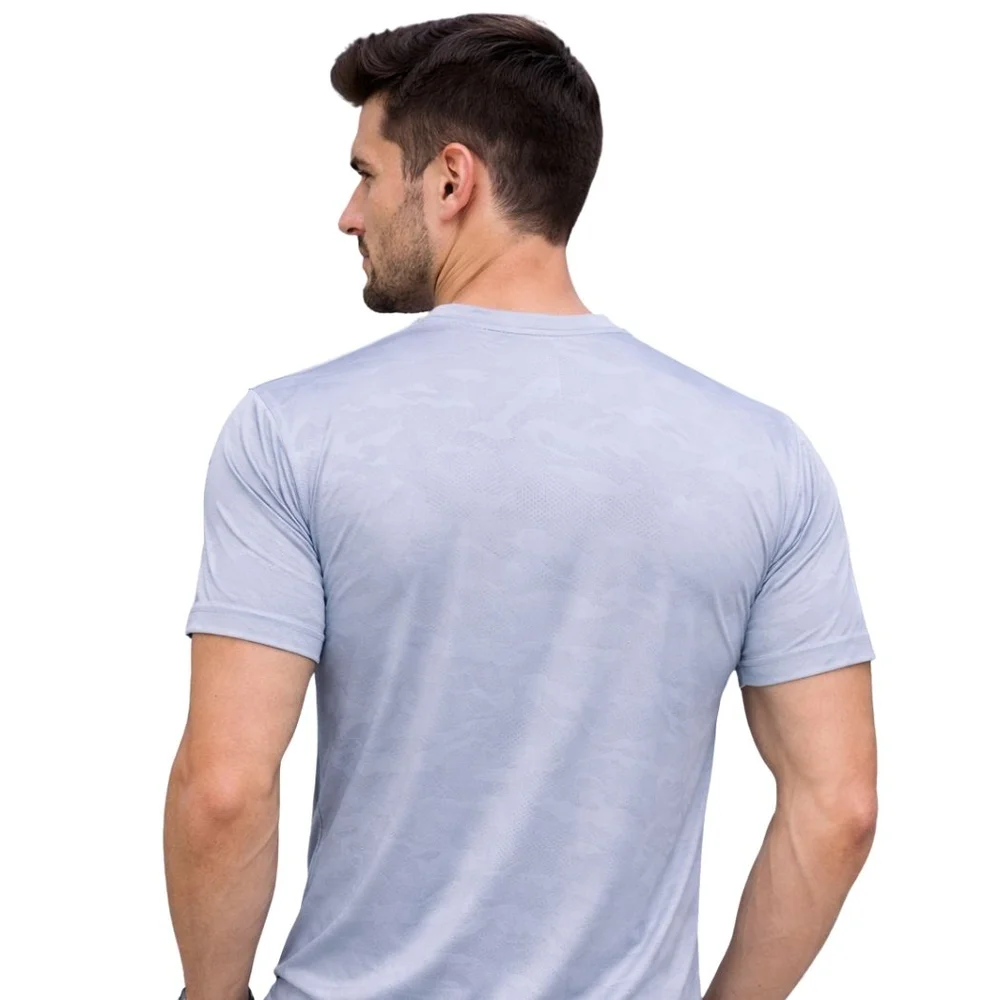Thrax MT01 Badminton T Shirt Grey Color Round Neck
