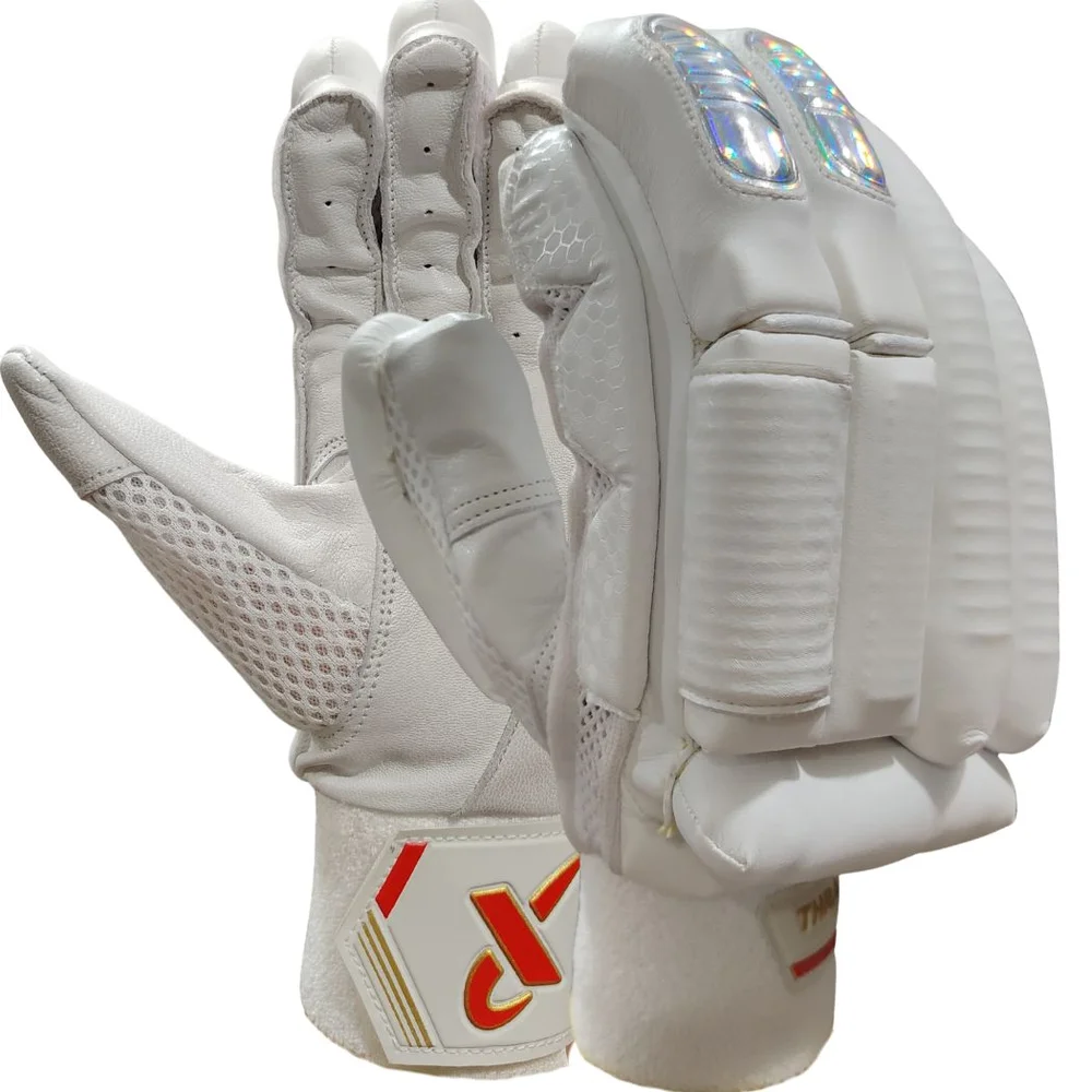 Thrax ST 1800 Cricket Batting Gloves White (Mens Size Right-Handed)