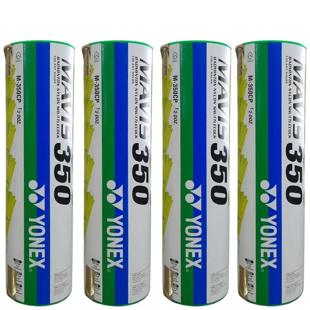 YONEX Mavis 350 | 4 Boxes -24 Nylon Shuttlecock|Green cap
