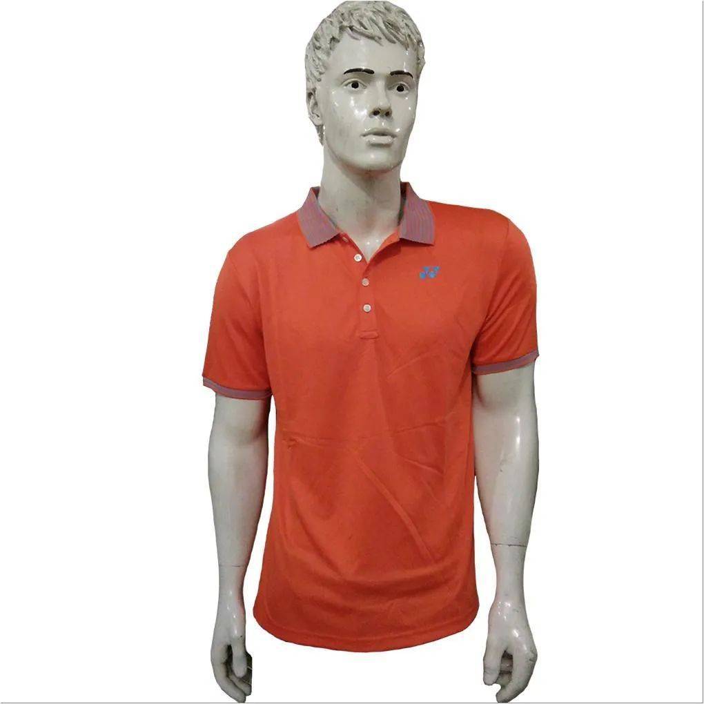 YONEX PM 19 786LCT 26T16 S Badminton T Shirt Carrot Color Neck Size Large