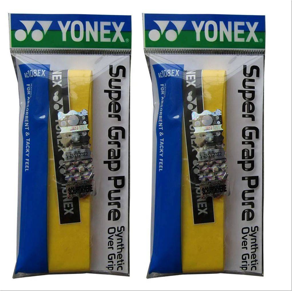 Set of 2 Yonex AC108EX Super Grap Pure Badminton Grip