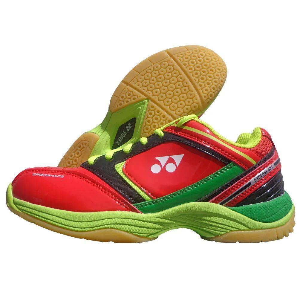 Yonex Excerol 301 Red and Green Badminton Shoes