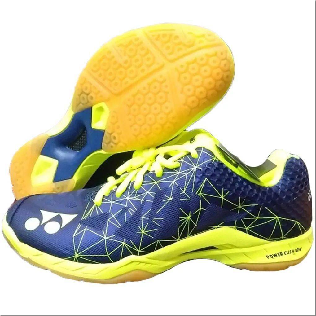 Yonex Aerus 2 Men 2018 Power Cushion Badminton Shoes Navy Blue and Lime