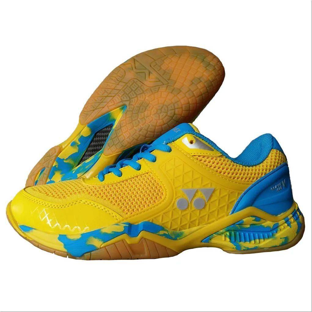 Yonex Super ACE V Badminton Shoes Yellow and Blue