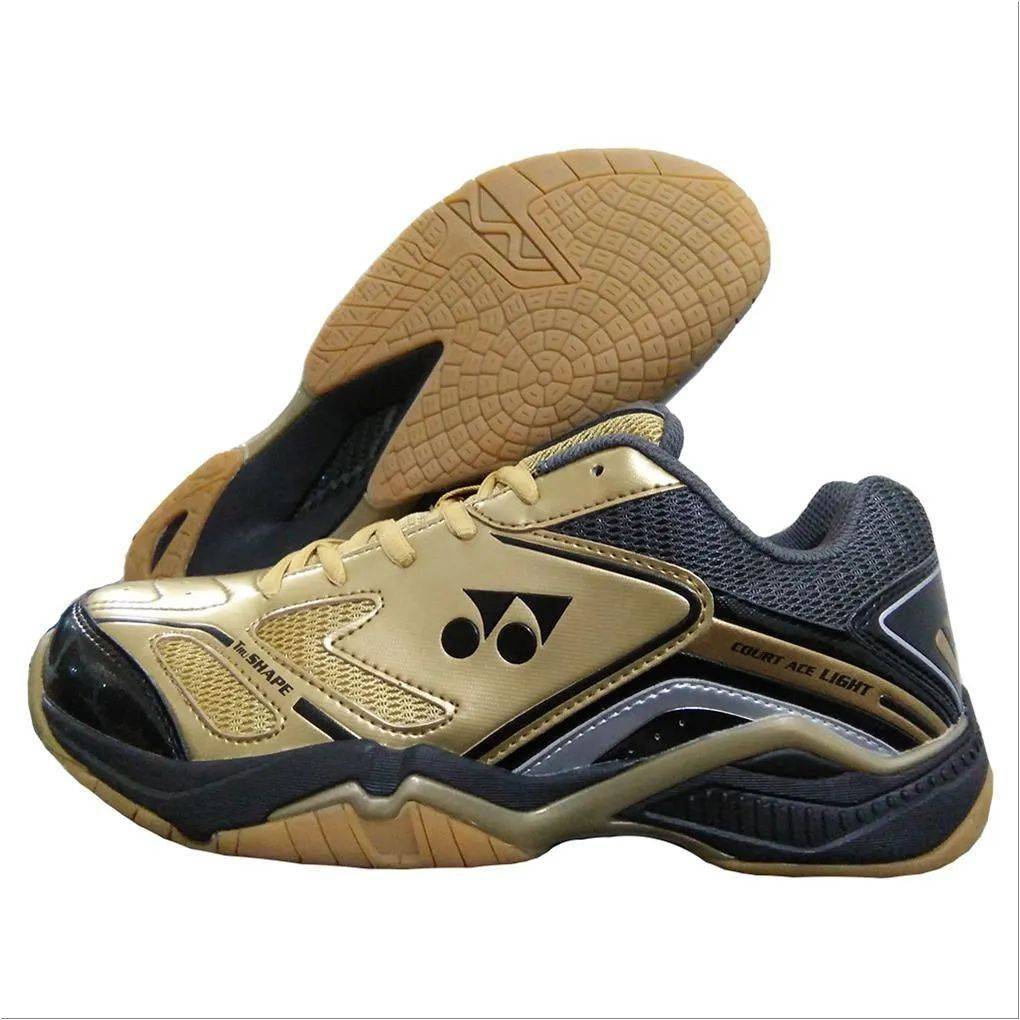 Yonex SRCR Court ACE Light Badminton Shoes Gold Black and Gray