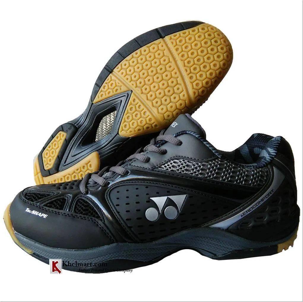 Yonex Aero Comfort Badminton Shoes Black and Gun Metal