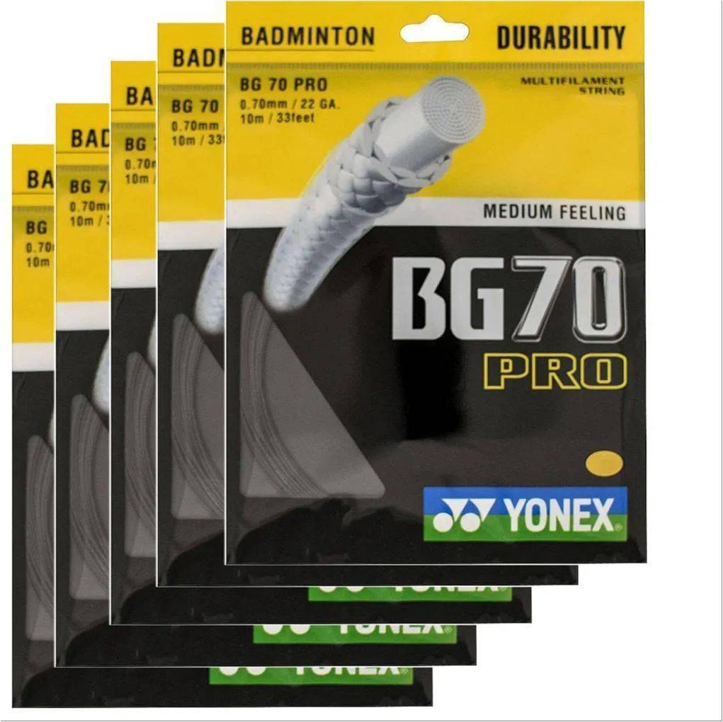 Yonex BG 70 Pro Badminton String Set of 5