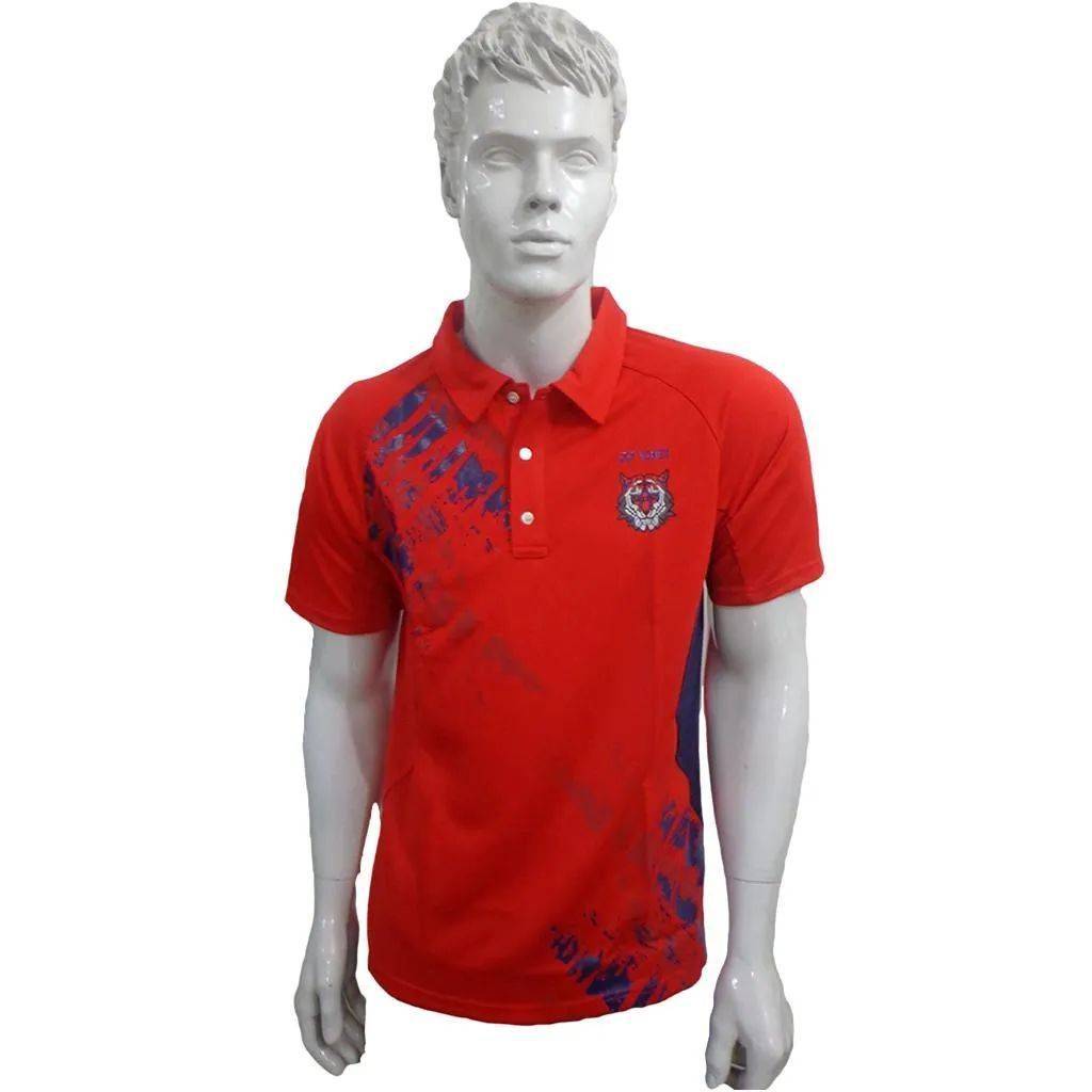 YONEX Badminton T Shirt Red and Blue Color Neck Size Large