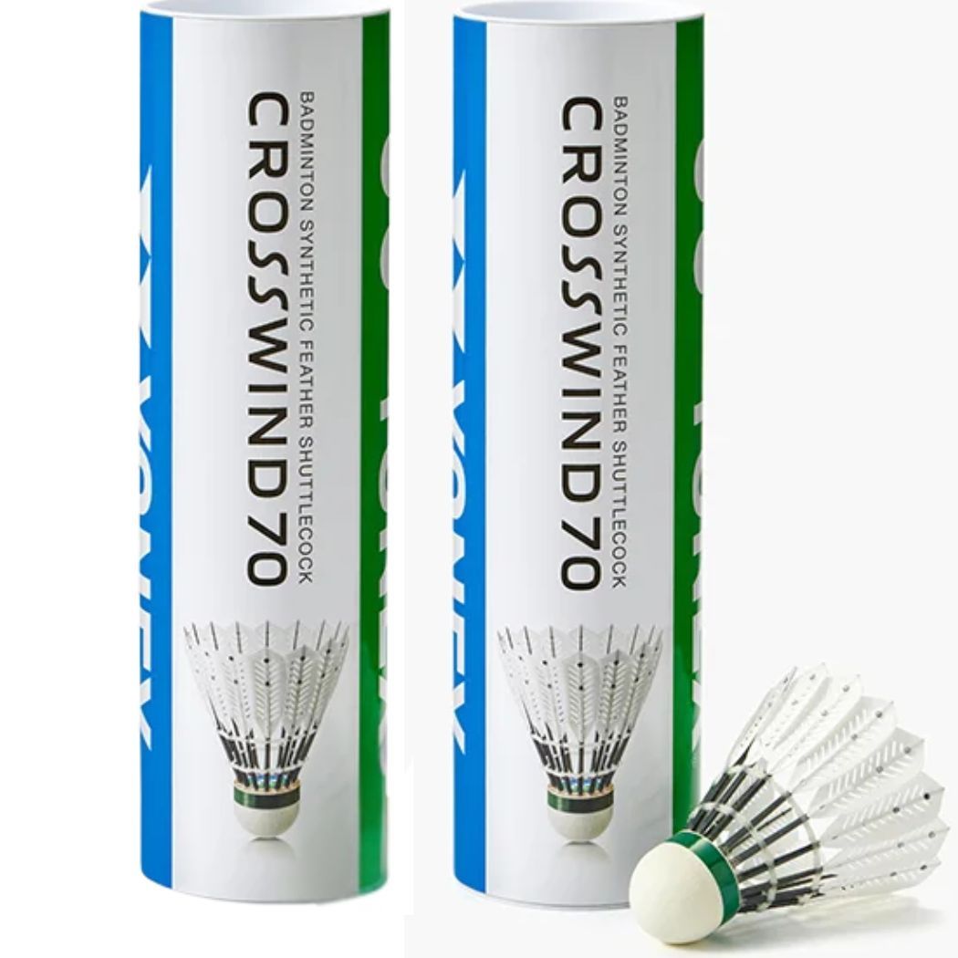 Yonex CROSSWIND 70 synthetic feather shuttlecock set of 2 boxes