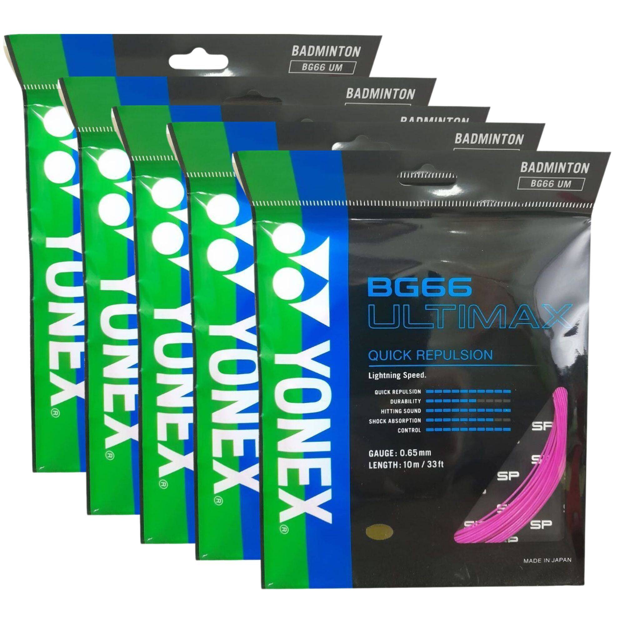 Yonex BG 66 Ultimax Badminton String Set of 5