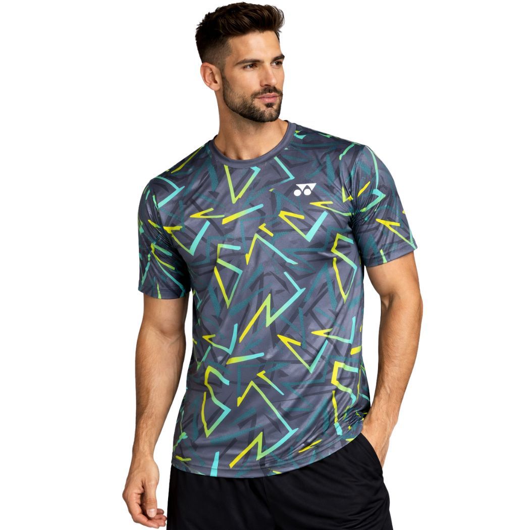 Yonex RM-H036-2875-EASY4-S Mens Round Neck Badminton T-shirt Maritime Blue large Size 