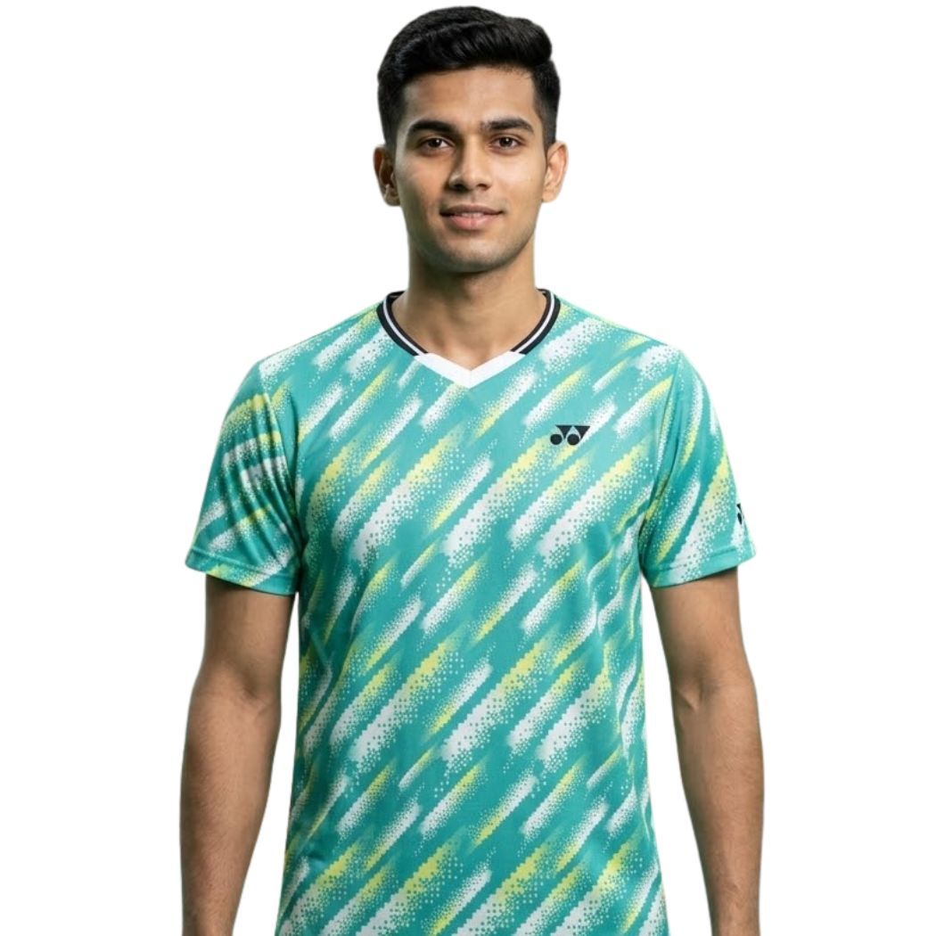 Yonex RM-S092-2996-CC8-S Badminton T Shirt Turquoise Colour Large Size