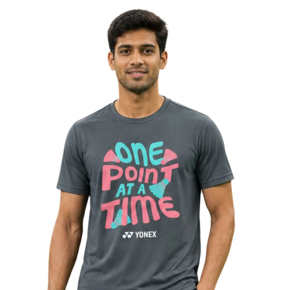 Yonex RM-S092-3047-Easy5-S Badminton T-shirt Poppy Seed Colour Large Size