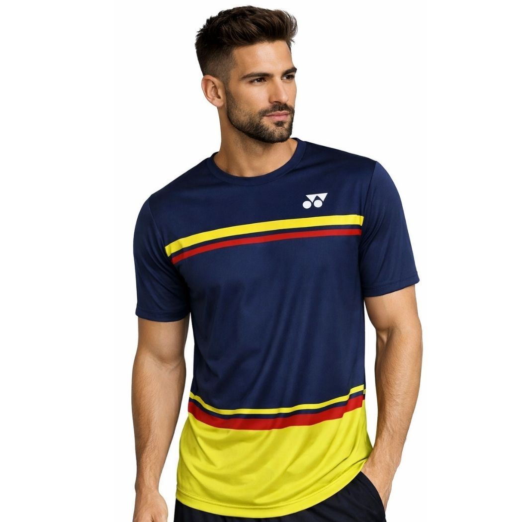 Yonex RM S092 1792 COC19 S Badminton T Shirt Patriot Blue ButterCup Size Small