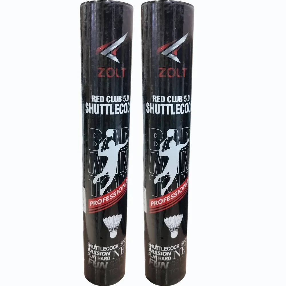 Zolt Red Club 5.0 Badminton shuttlecock Set of 2
