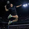 Thrax Court Power 777 Badminton Shoes Gray Lime