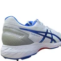 Asics 350 Not Out FF  Leather Full Spike Cricket Shoes White Tuna Blue