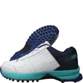 Thrax Hoop Cricket Rubber Stud Cricket Shoes White Blue Sea green