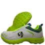 SG Savage White Lime Cricket Shoe