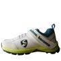 SG Century 6.0 Cricket Shoes  White Sea Green and Fluo Green