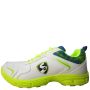 SG Savage White Lime Cricket Shoe