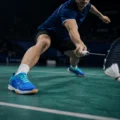 Thrax Shadow Strike Badminton Shoes Color Blue Turquoise