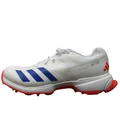 Adidas 22 YDS Spike Cricket Shoes Cloud White Lucid Blue Solar Red