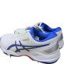 Asics Speed Menace FF Spike Cricket Shoes White Tuna Blue 