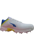 Puma 22.2 Spike Cricket Shoes White Yellow Blaze Blue