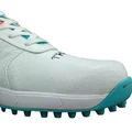 Thrax Brace Rubber Cricket Stud Shoes White Turquoise Orange