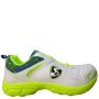 SG Savage White Lime Cricket Shoe