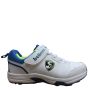 SG Sierra 2.0 Spike Cricket Shoes White Lime and Blue