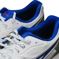 Asics 350 Not Out FF  Leather Full Spike Cricket Shoes White Tuna Blue