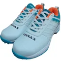 Thrax Brace Rubber Cricket Stud Shoes White Turquoise Orange
