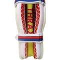 Thrax Ultra Light Molded Batting Pads Color White (Yellow Red Backside) (Mens Size Right And Left handed)