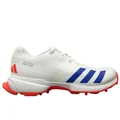 Adidas 22 YDS Spike Cricket Shoes Cloud White Lucid Blue Solar Red