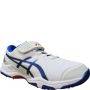 Asics Speed Menace FF Spike Cricket Shoes White Tuna Blue 