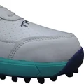 Thrax Hoop Cricket Rubber Stud Cricket Shoes White Blue Sea green