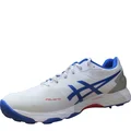 Asics 350 Not Out FF  Leather Full Spike Cricket Shoes White Tuna Blue